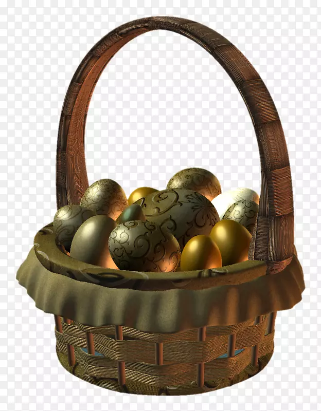 复活节兔子篮子复活节彩蛋