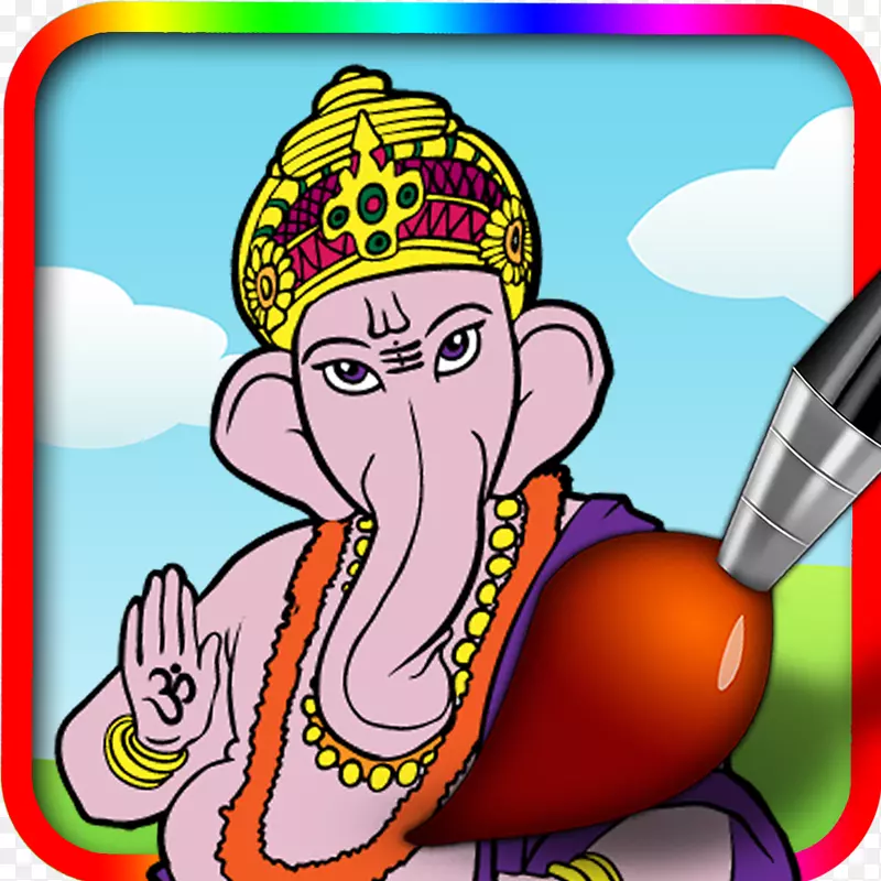 卡通人类行为剪贴画-印度教神灵