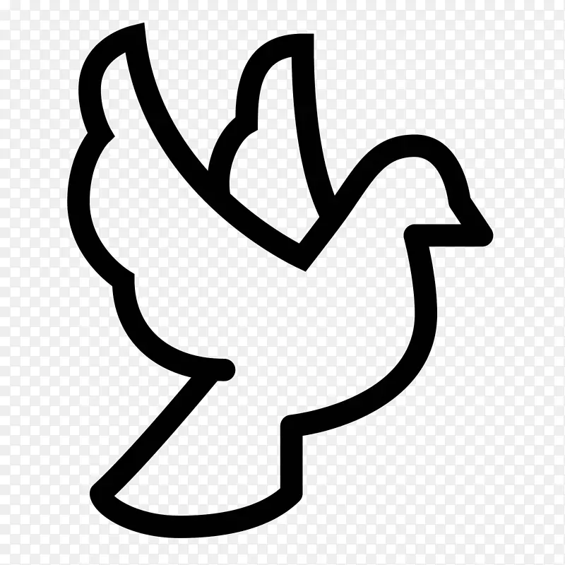 计算机图标鸽子作为象征桌面壁纸夹艺术