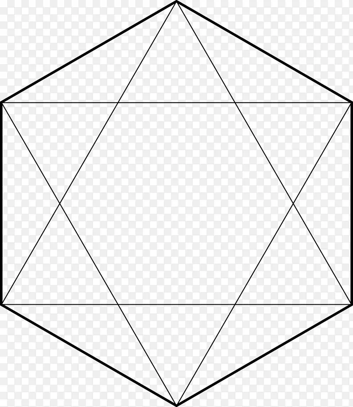 三角形对角线六边形面积-六角形