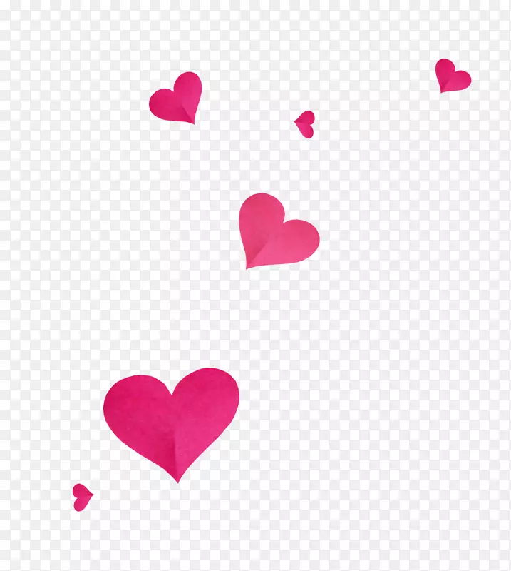 爱情人节紫红色的心字体-红色的心