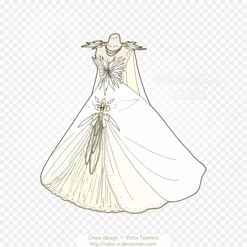 婚纱绘画艺术时装插画-新娘礼服