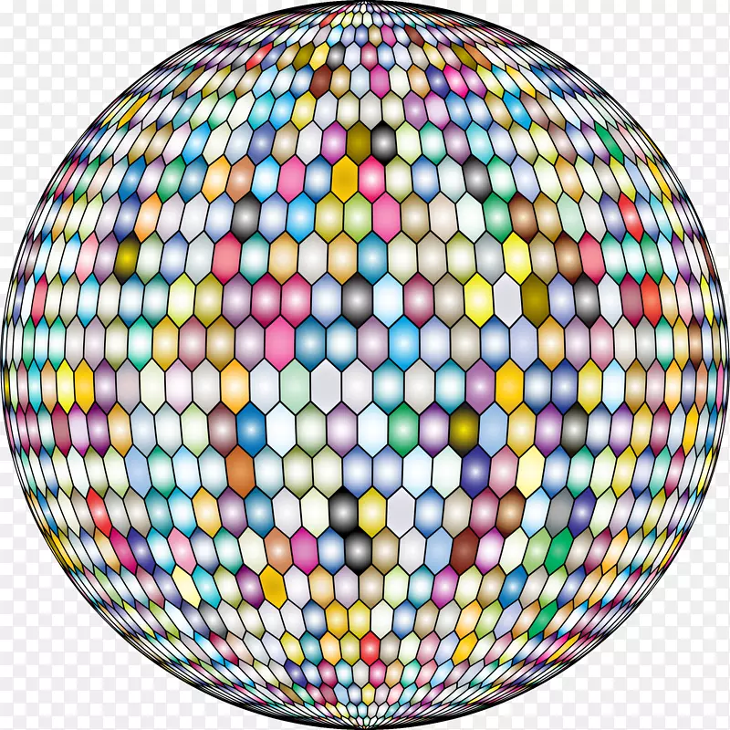 球面六角形瓦圆点-六边形