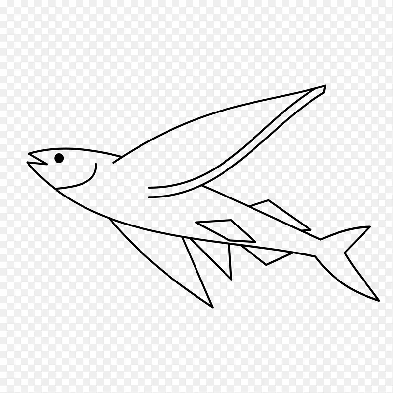 飞鱼剪贴画-海洋动物