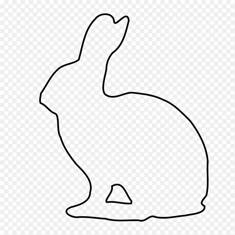 兔鸭复活节兔子剪贴画-复活节兔子