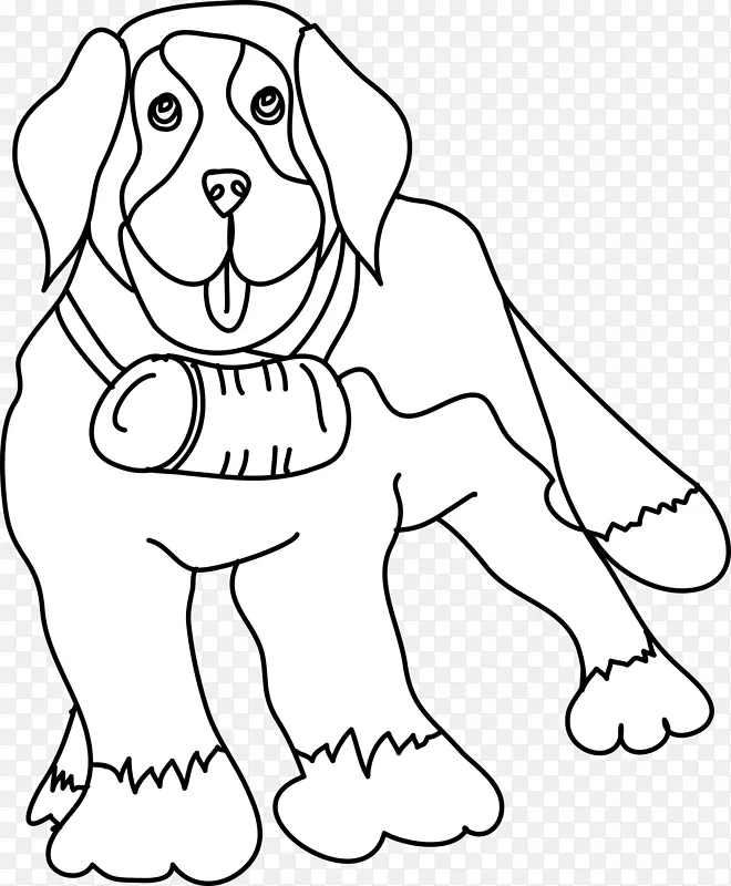 圣。伯纳德达克斯绘画夹艺术-狗卡通
