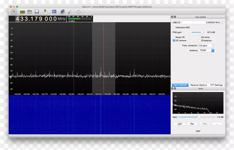 计算机软件.定义无线电gnu无线电调制频谱分析仪.声波