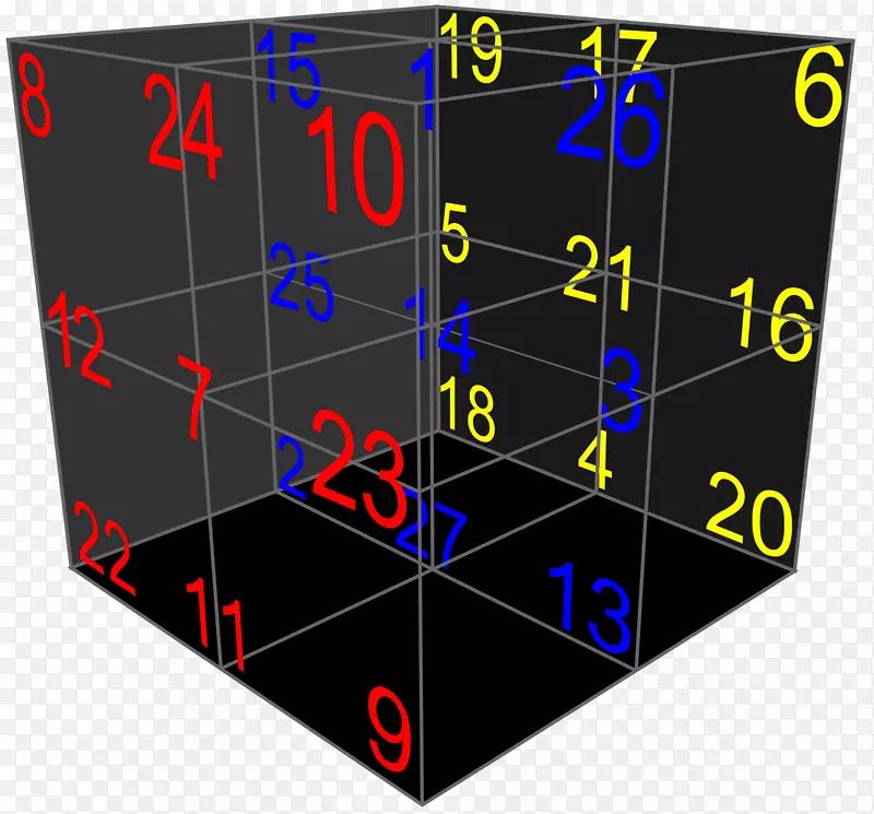 立方体剪贴画-数学