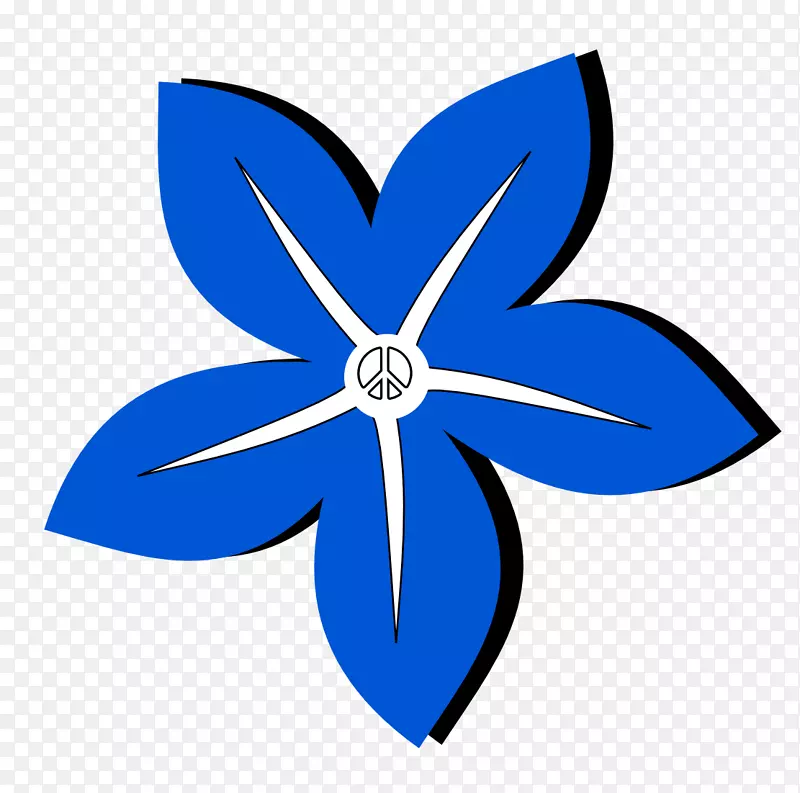 花卉设计剪贴画-蓝色花