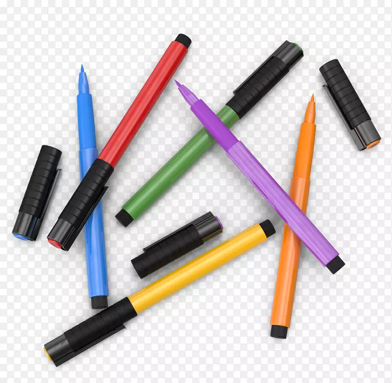 记号笔着色书彩色铅笔笔