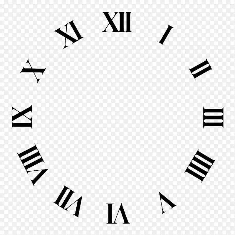 时钟面对罗马数字时间剪辑艺术时间