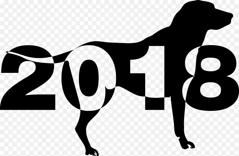 狗头巾阿姆斯伯格宠物标签剪贴画-新年