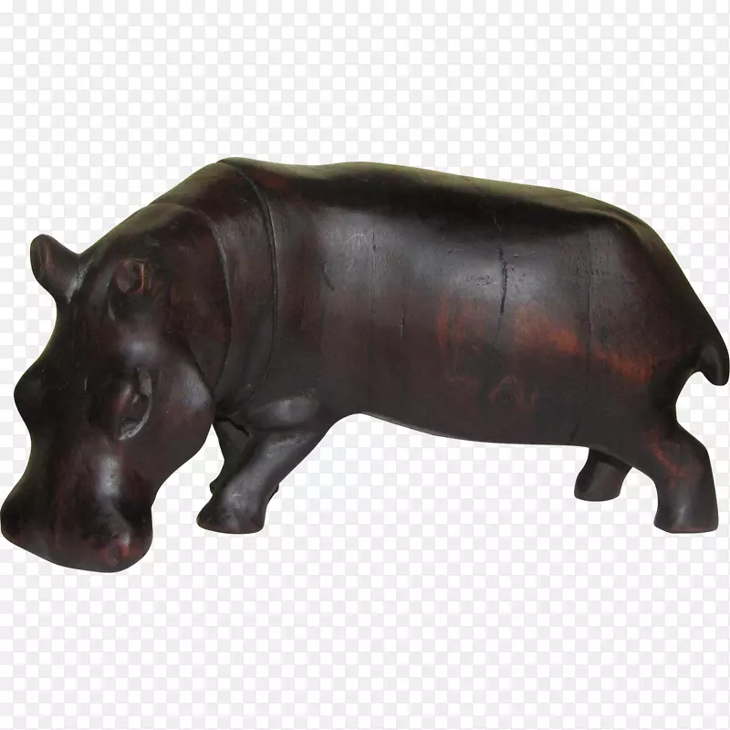 猪牛，动物雕像，鼻子-河马