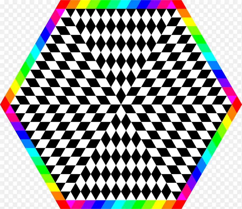 六角三角彩虹彩色剪贴画.彩虹