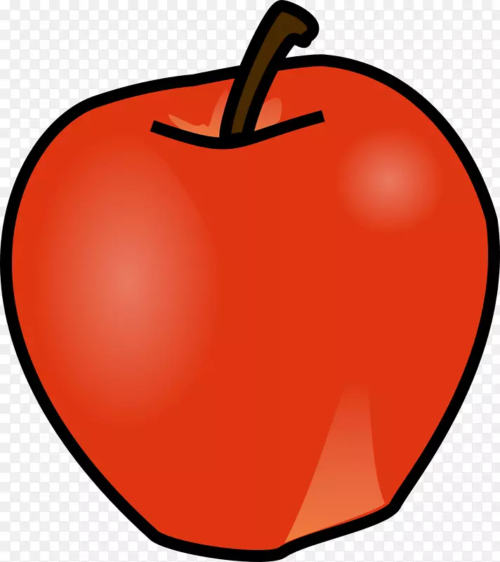 苹果铅笔剪贴画-苹果水果