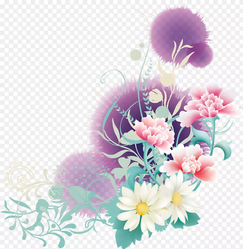 花卉剪贴画-牡丹