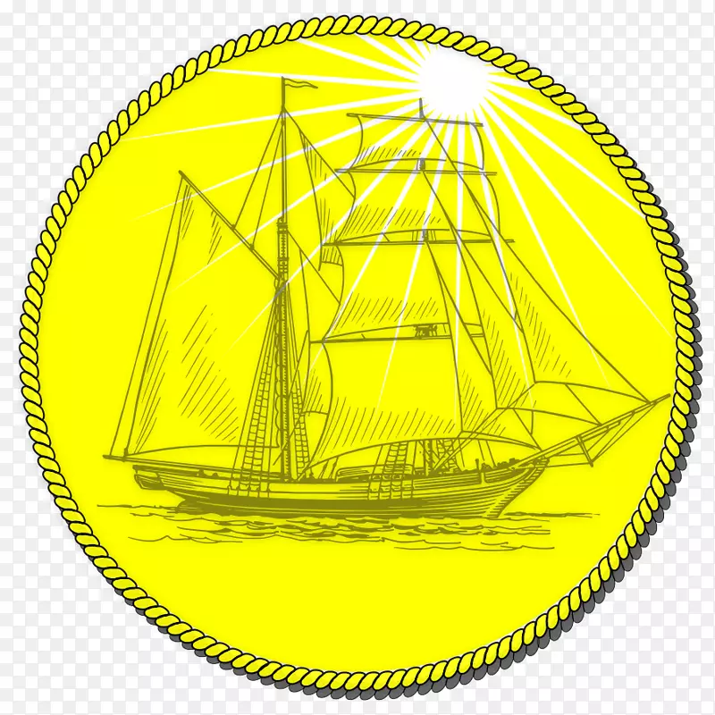 帆船剪贴画.硬币