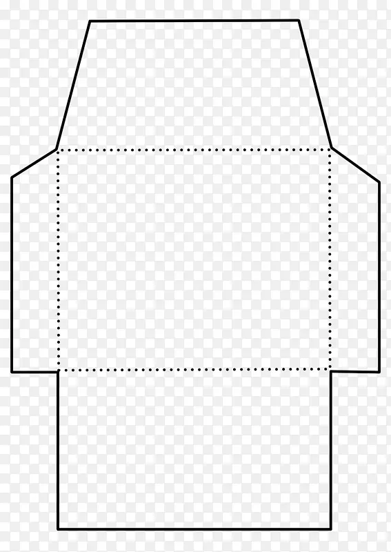 纸信封模板矩形图案信封