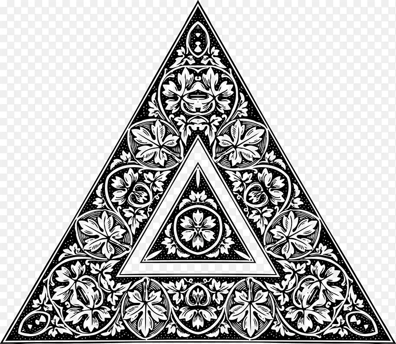 三角画单色三角形