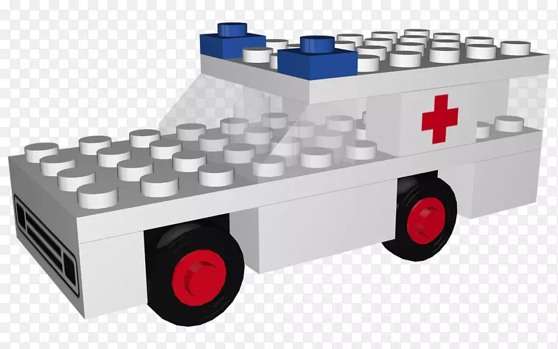 玩具乐高车-救护车