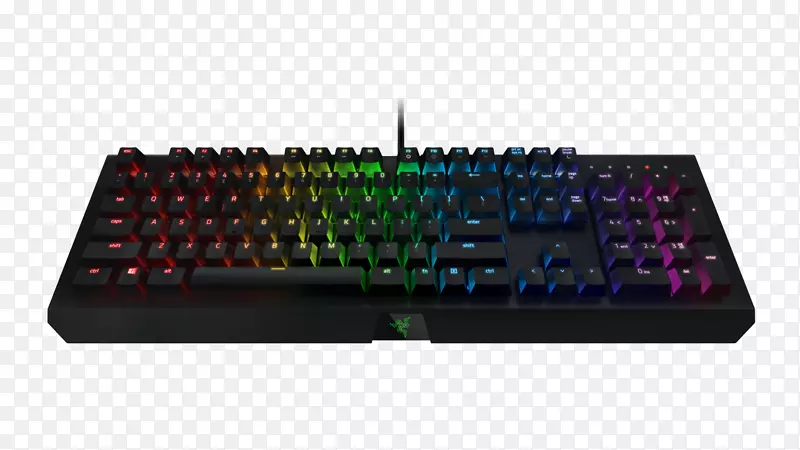 计算机键盘Razer公司游戏键盘个人电脑彩色黑寡妇