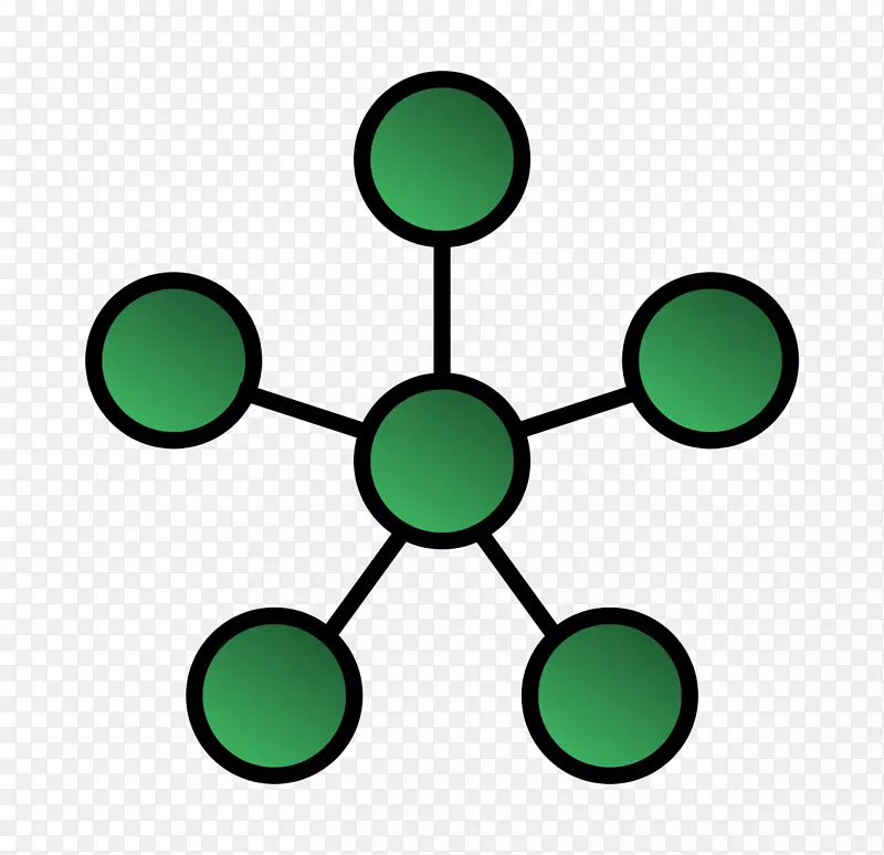 星型网络拓扑计算机网络节点-奥林匹克五环