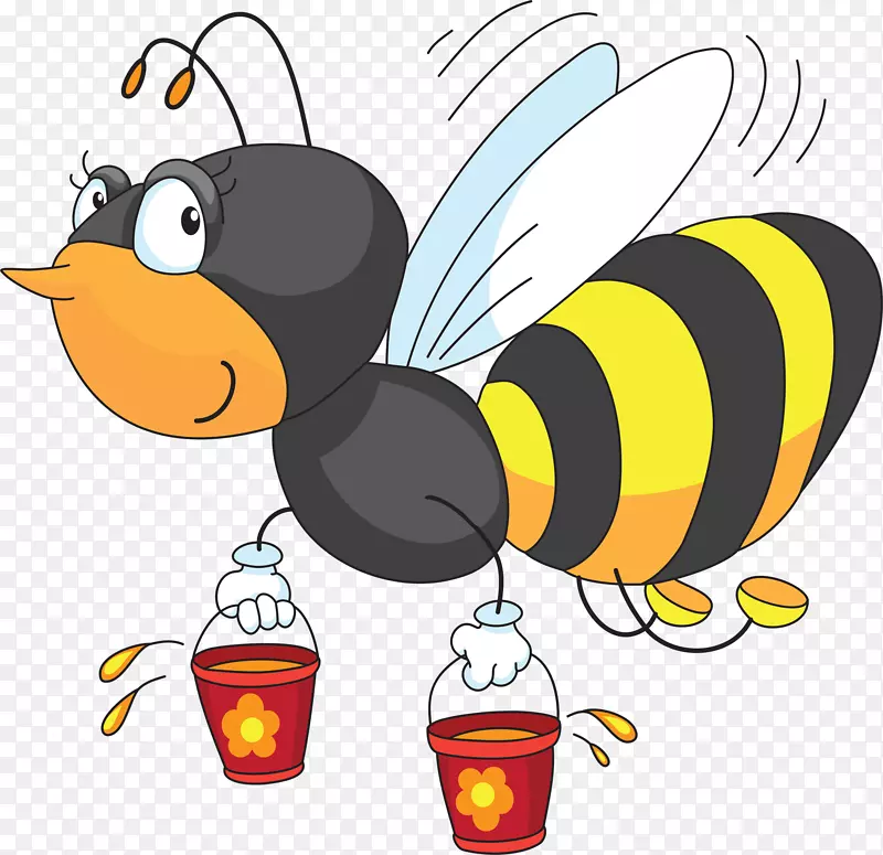 蜜蜂黄蜂剪贴画-蜜蜂