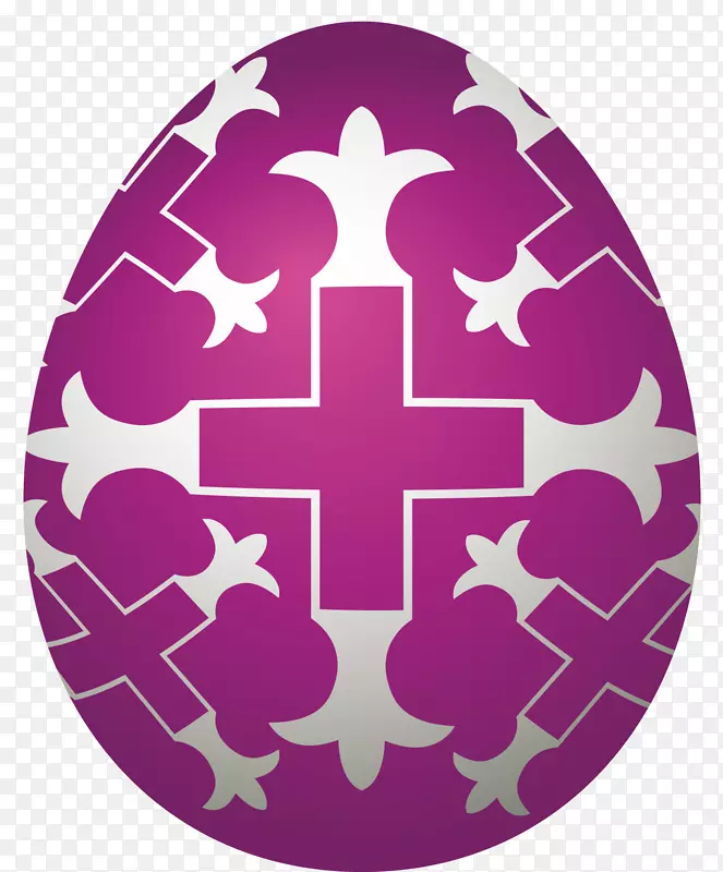 复活节兔子红色彩蛋剪贴画-复活节