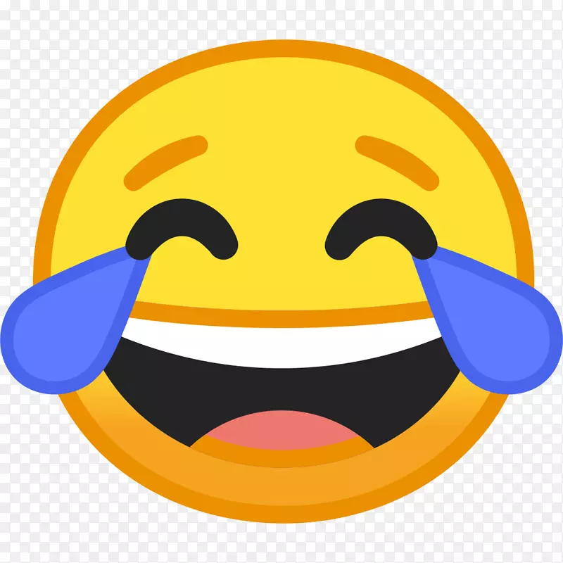 脸上带着喜悦的泪水表情贴着android奥利奥太阳镜表情符号