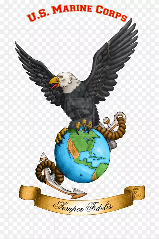 鹰，全球，锚定美国海军陆战队-鹰
