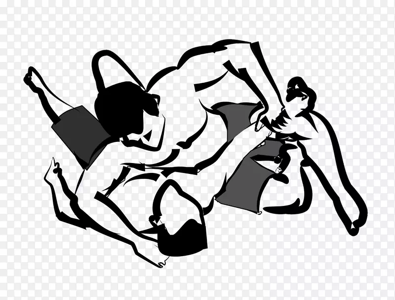 格斗巴西柔术摔跤剪贴画-克里斯杰里科