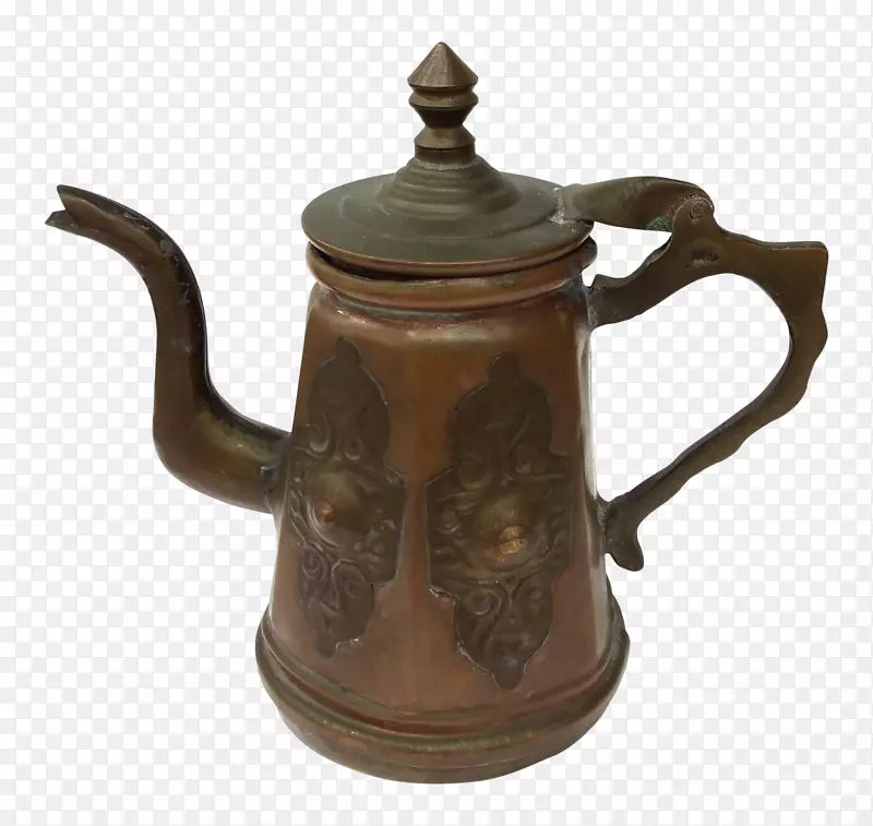 茶壶床头柜咖啡机铜黄铜古董