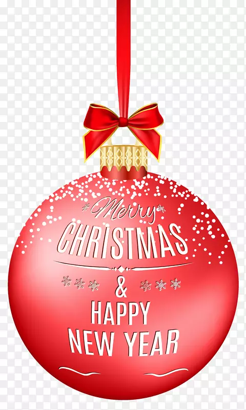 圣诞球圣诞红球圣诞装饰剪贴画圣诞快乐新年快乐