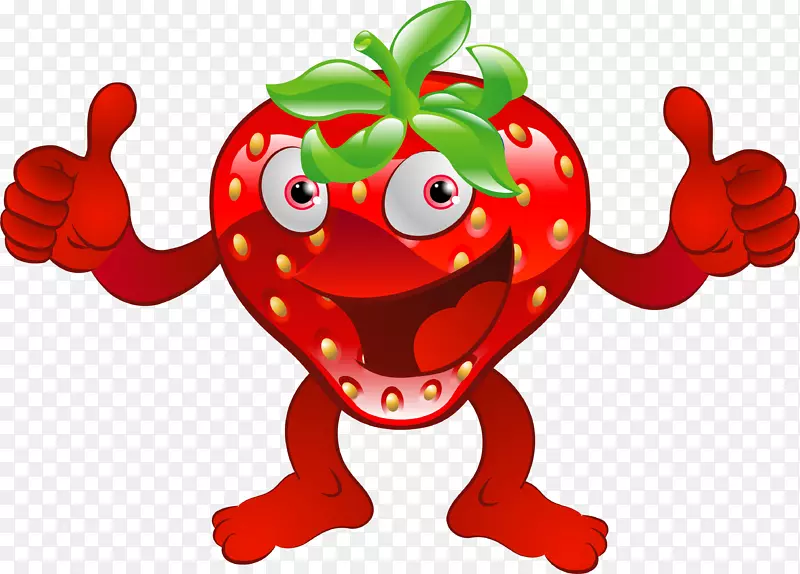 草莓画剪贴画-草莓