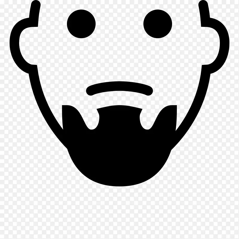 计算机图标笑脸头像设计-胡须和胡须