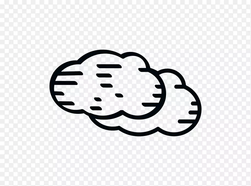 云计算机图标白色剪贴画.云