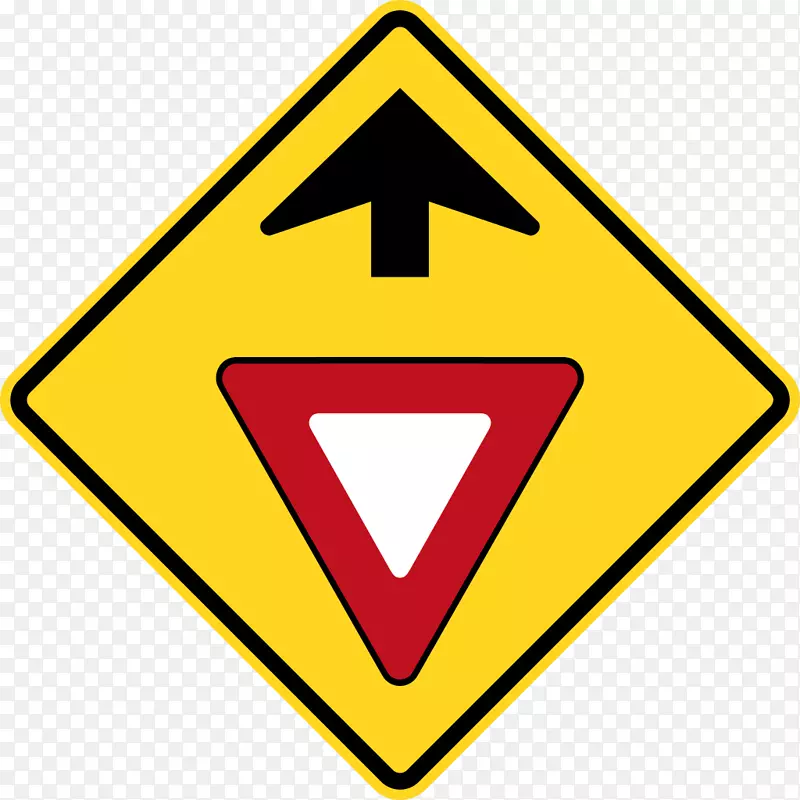 屈服标志警告标志停车标志交通标志-道路标志