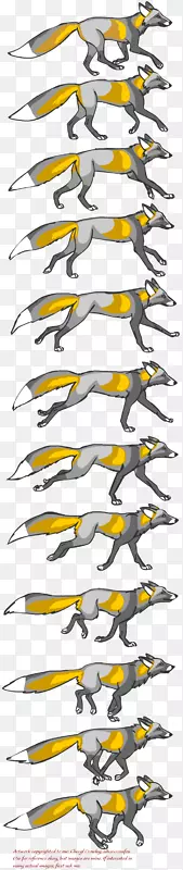 银狐红狐十字狐画-狐狸