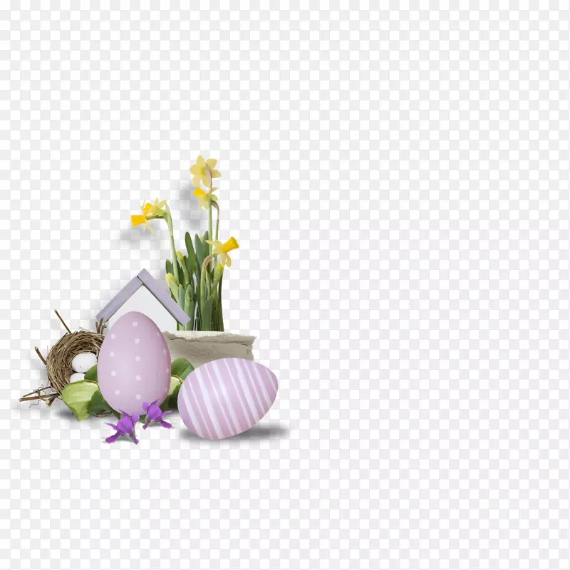 复活节兔子彩蛋复活节明信片-复活节彩蛋