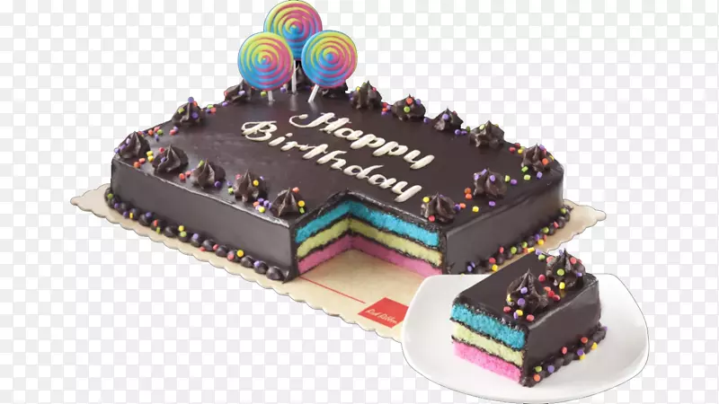 红丝带生日蛋糕糕点店巧克力蛋糕彩虹饼干巧克力蛋糕