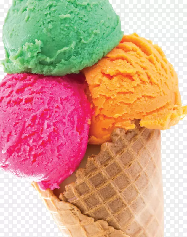 冰淇淋圆锥形冰糕冰淇淋那不勒斯冰淇淋