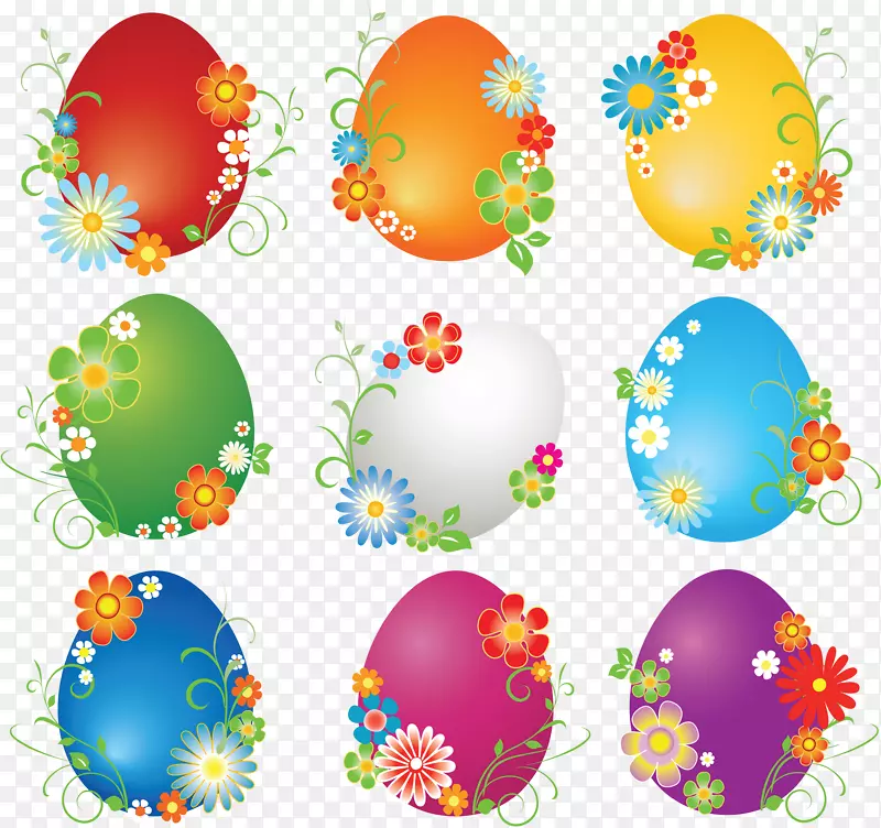 复活节彩蛋鸡夹艺术-彩蛋
