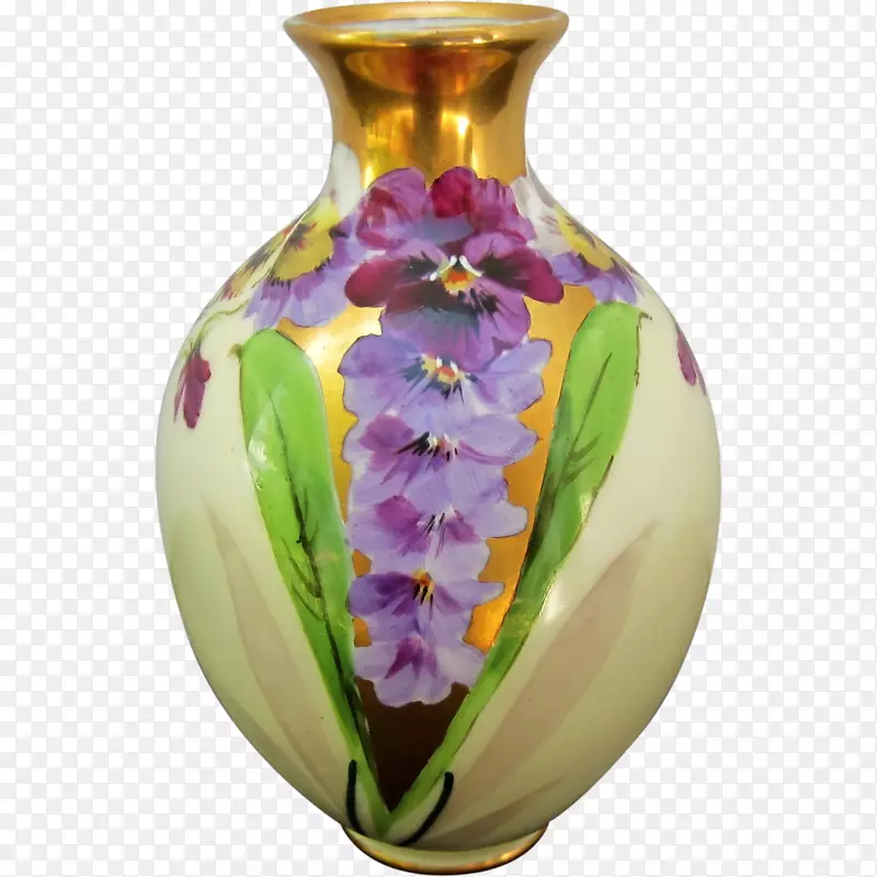 花瓶紫丁香紫罗兰花盆花瓶