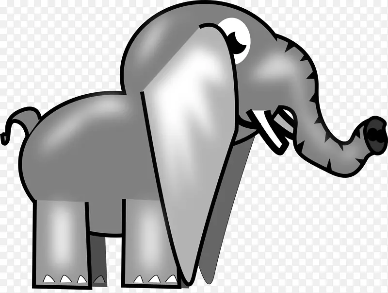 大象动画剪贴画-非洲