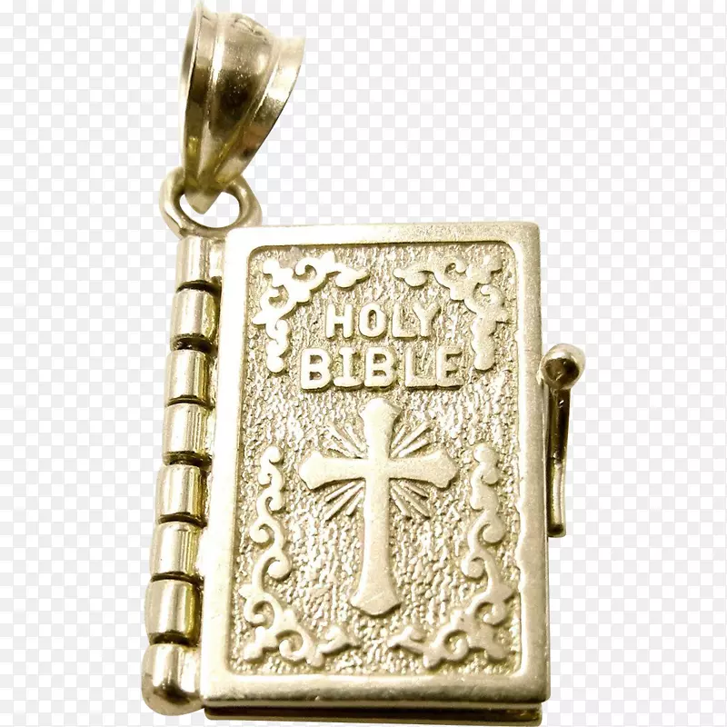 圣经的魅力和吊坠、珠宝、项链、银-神圣的圣经