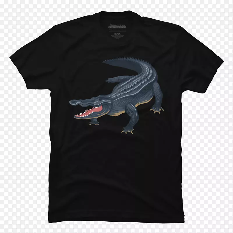 人类设计的t恤袖子连帽衫-鳄鱼