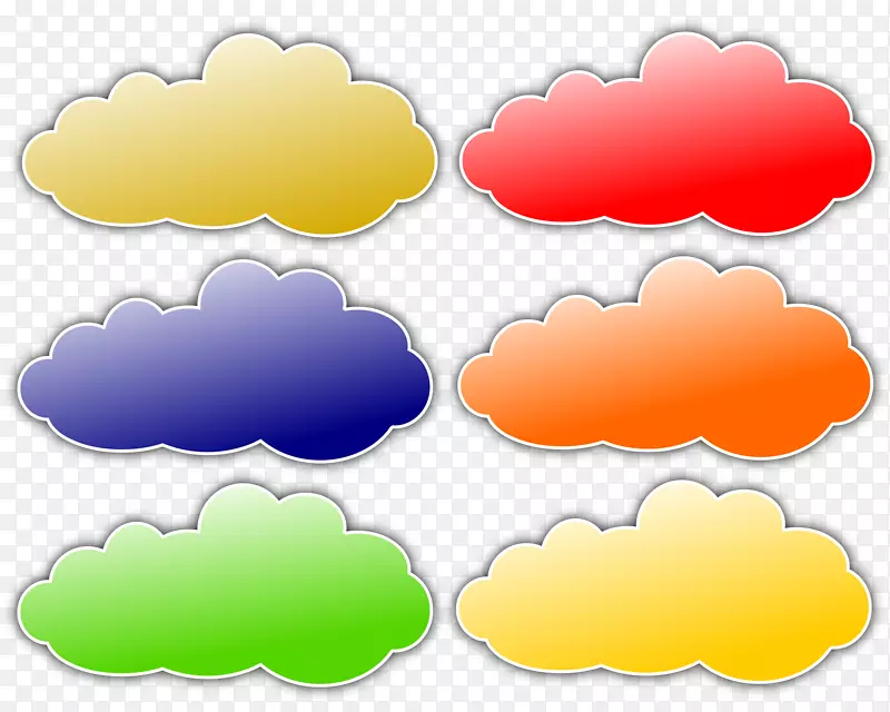 云彩电脑图标剪辑艺术风暴