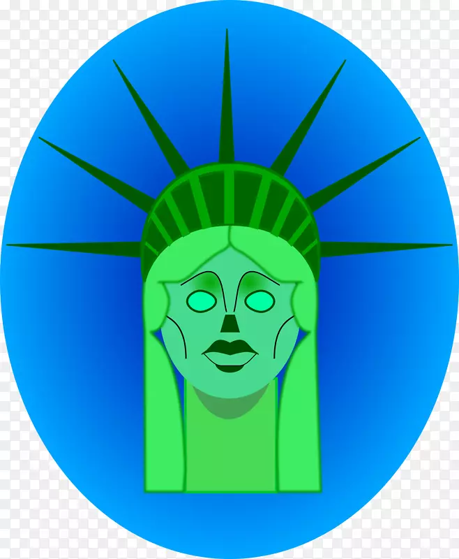 电动蓝色水提绿松石-自由女神像