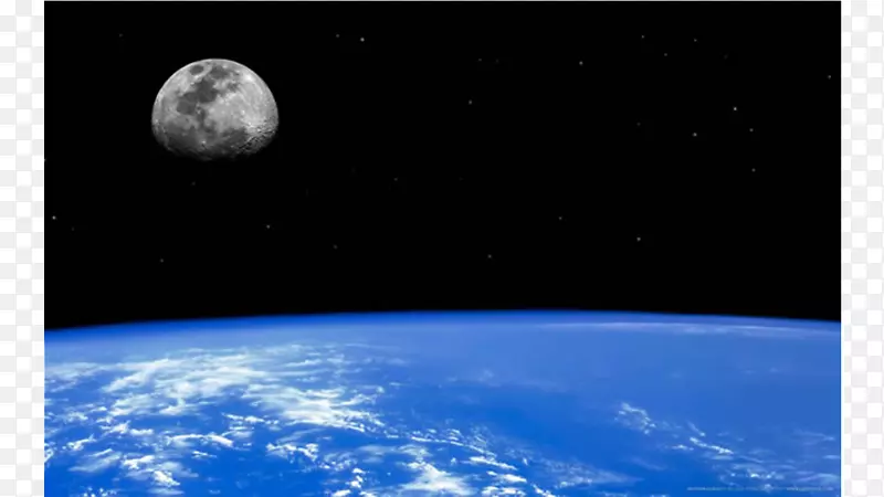 桌面壁纸地球，月球，日食，地心轨道-地球
