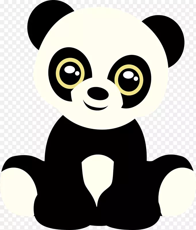 大熊猫熊夹艺术-可爱